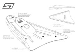 STEALTH S1 CLASSIC FINS - All Black -Wave Rider Shop 146419