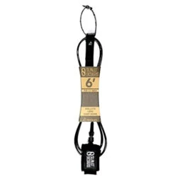 7" SLATER DESIGNS REGULAR SURFBOARD LEASH (Black/Black, 7'0")(SW) -Wave Rider Shop 31GaWn90QfL 74529.1679681233