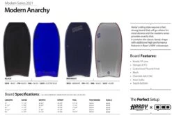 HARDY SHAPES BODYBOARDS Modern Anarchy Polypro Core - 2021 Model -Wave Rider Shop 638264 1