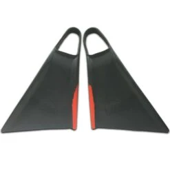 Viper Delta 2.0 Bodyboard Fins - Charcoal//Red -Wave Rider Shop 9284148 2