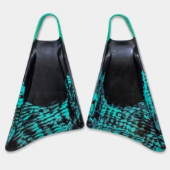 STEALTH S1 SUPREME FINS - Black/ Teal Pattern