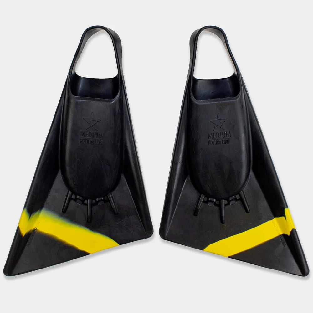STEALTH S2 Pinnacle FINS - Black / Yellow Stripe 4 STEALTH S2 Pinnacle FINS - Black / Yellow Stripe - Image 2
