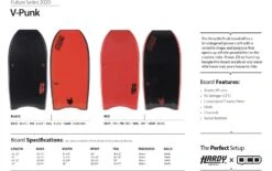 HARDY SHAPES BODYBOARDS V-Punk Polypro Core - 2020/21 Model -Wave Rider Shop 9430921 2