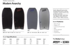HARDY SHAPES BODYBOARDS Modern Anarchy Polypro Core - 2020/21 Model -Wave Rider Shop 9430923 1
