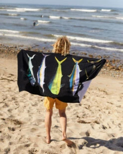 LEUS AMADEO BACHAR FISH STACK BEACH ECO TOWEL (EX) -Wave Rider Shop leus beachtowel abachar fish stack3 55477.1691177174