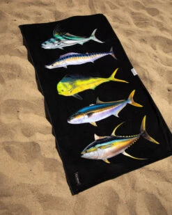 LEUS AMADEO BACHAR FISH STACK BEACH ECO TOWEL (EX) -Wave Rider Shop leus beachtowel abachar fish stack5 03759.1691177179