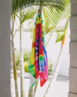 LEUS TIE DYE RAINBOW BEACH ECO TOWEL (EX) -Wave Rider Shop leus beachtowel tie dye rainbow 2 34752.1695244406