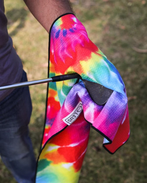 LEUS TIE DYE RAINBOW GOLF ECO TOWEL 7 LEUS TIE DYE RAINBOW GOLF ECO TOWEL - Image 5